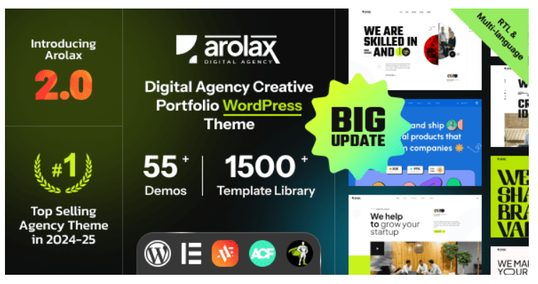 Arolax 4.0.0 – Tema de Agência Digital Criativa