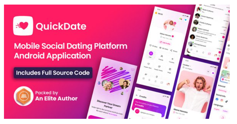 QuickDate Android 3.6 – Aplicativo de plataforma de namoro social móvel