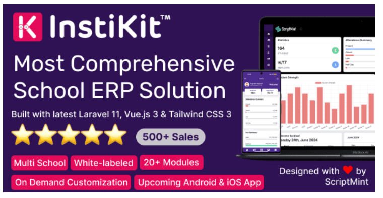 InstiKit School – Sistema de Gestão Escolar e ERP Escolar